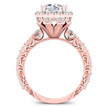 Canna Round Moissanite Bridal Set rosegold
