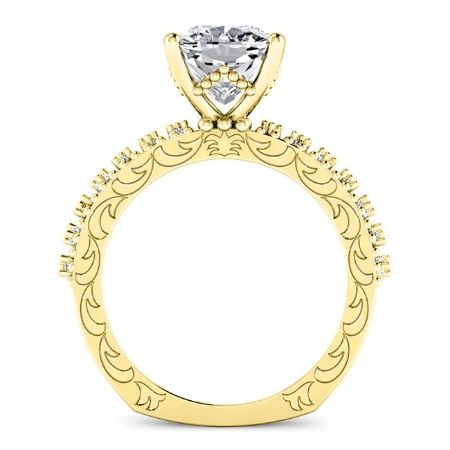 Carmel Diamond Matching Band Only (engagement Ring Not Included) For Ring With Cushion Center yellowgold