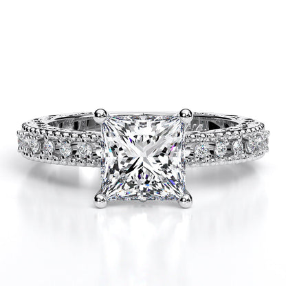 Carmel Princess Diamond Engagement Ring (Lab Grown Igi Cert) whitegold