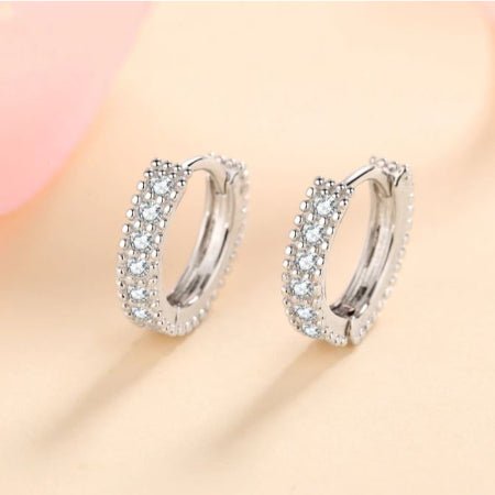 Cassie Moissanite Stud Earrings whitegold