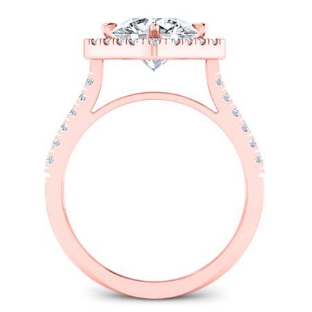 Cattleya Round Moissanite Bridal Set rosegold