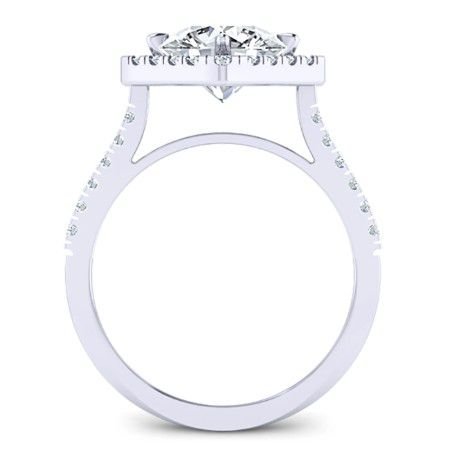Cattleya Round Moissanite Bridal Set whitegold