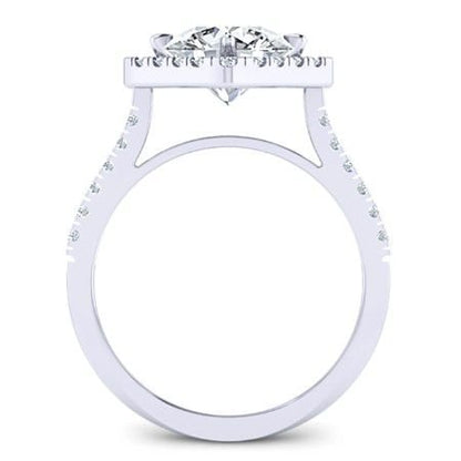 Cattleya Round Moissanite Bridal Set whitegold