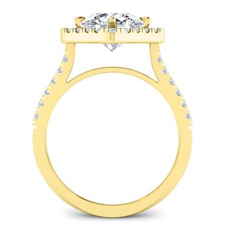 Cattleya Round Moissanite Bridal Set yellowgold