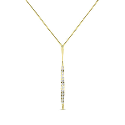 Cheer Tapering Moissanite Accented Necklace yellowgold