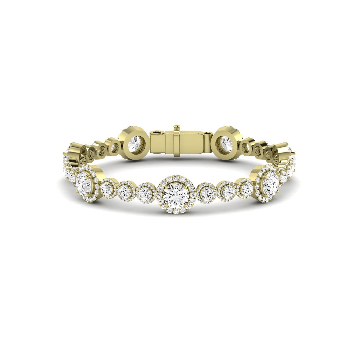 Chelsea Round Cut Diamond Bracelet (clarity Enhanced) yellowgold