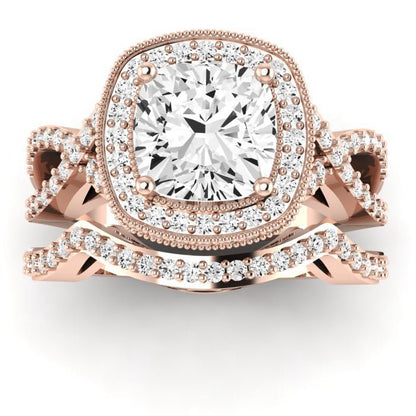 Clover - Cushion Diamond Bridal Set (Clarity Enhanced)