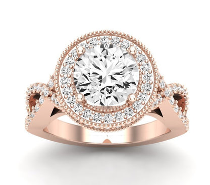 Clover - Round Diamond Engagement Ring (Clarity Enhanced)