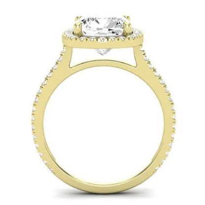 Columbine Diamond Matching Band Only (does Not Include Engagement Ring) For Ring With Cushion Center yellowgold