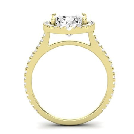 Columbine Diamond Matching Band Only (does Not Include Engagement Ring)  For Ring With Oval Center yellowgold