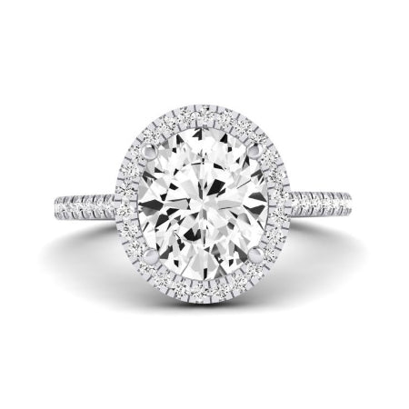 Columbine Diamond Matching Band Only (does Not Include Engagement Ring)  For Ring With Oval Center whitegold