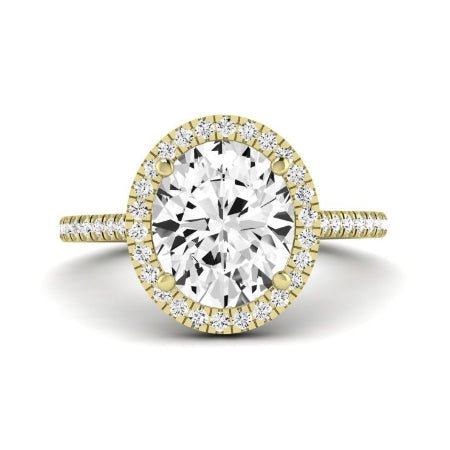 Columbine Diamond Matching Band Only (does Not Include Engagement Ring)  For Ring With Oval Center yellowgold