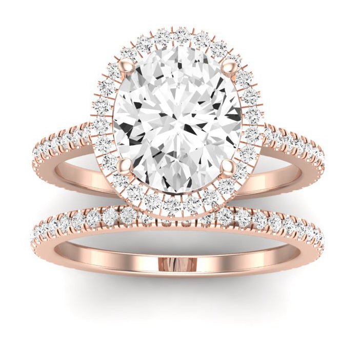 Columbine Diamond Matching Band Only (does Not Include Engagement Ring)  For Ring With Oval Center rosegold