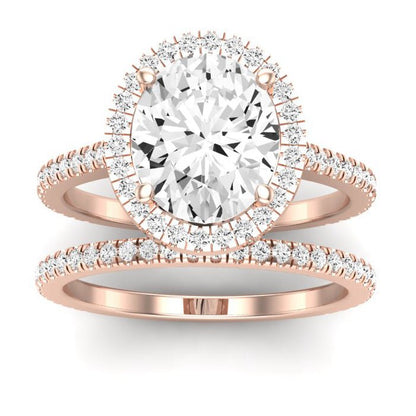 Columbine Diamond Matching Band Only (does Not Include Engagement Ring)  For Ring With Oval Center rosegold