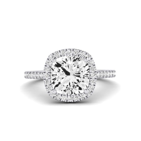 Columbine Diamond Matching Band Only (does Not Include Engagement Ring) For Ring With Cushion Center whitegold