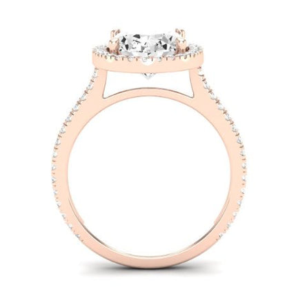 Columbine Diamond Matching Band Only (does Not Include Engagement Ring)  For Ring With Oval Center rosegold
