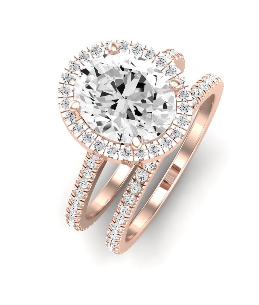 Columbine Diamond Matching Band Only (does Not Include Engagement Ring)  For Ring With Oval Center rosegold
