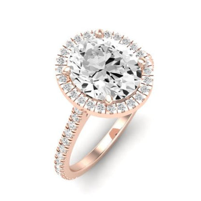 Columbine Oval Diamond Bridal Set (Lab Grown Igi Cert) rosegold
