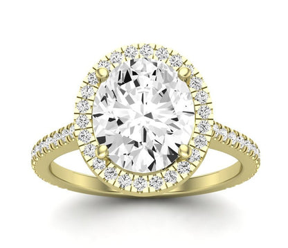 Columbine Oval Diamond Engagement Ring (Lab Grown Igi Cert) yellowgold