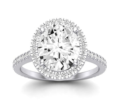 Columbine Oval Diamond Engagement Ring (Lab Grown Igi Cert) whitegold