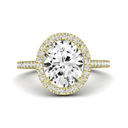 Columbine Oval Moissanite Bridal Set yellowgold