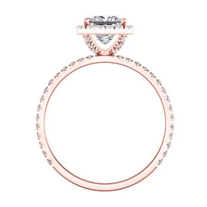 Columbine Princess Moissanite Bridal Set rosegold