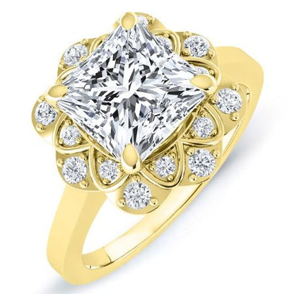 Coralbells Princess Diamond Bridal Set (Lab Grown Igi Cert) yellowgold
