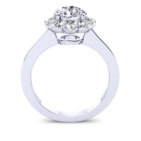 Coralbells Round Moissanite Bridal Set whitegold