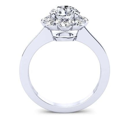 Coralbells Round Moissanite Bridal Set whitegold