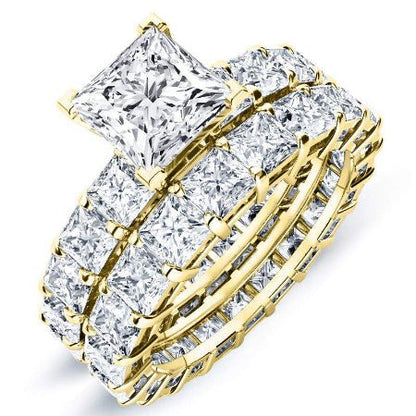Crisantha Princess Diamond Bridal Set (Lab Grown Igi Cert) yellowgold