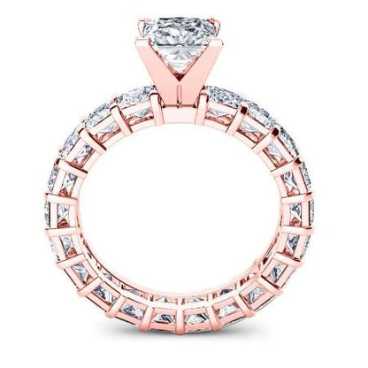 Crisantha Round Moissanite Bridal Set rosegold