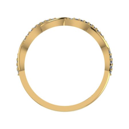 Cynthia Twisted Trendy Moissanite Wedding Ring yellowgold