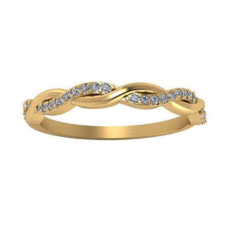 Cynthia Twisted Trendy Moissanite Wedding Ring yellowgold