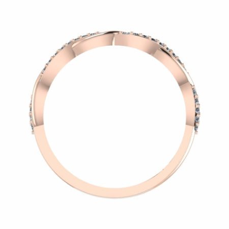 Cynthia Twisted Trendy Moissanite Wedding Ring rosegold