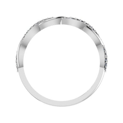 Cynthia Twisted Trendy Moissanite Wedding Ring whitegold