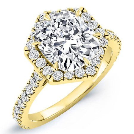 Cypress Diamond Matching Band Only (engagement Ring Not Included) For Ring With Cushion Center yellowgold