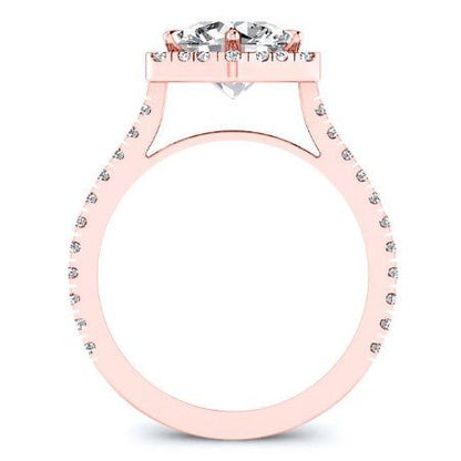 Cypress Round Moissanite Bridal Set rosegold