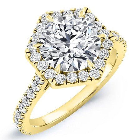 Cypress Round Moissanite Bridal Set yellowgold