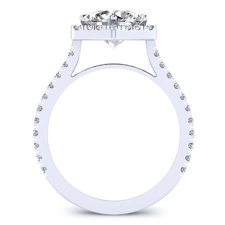 Cypress Round Moissanite Bridal Set whitegold