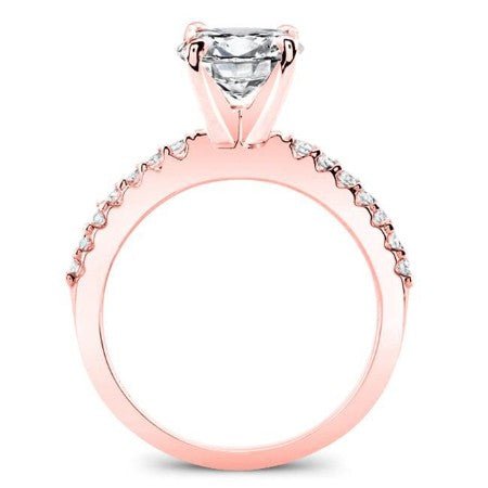 Dahlia Cushion Moissanite Bridal Set rosegold