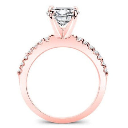 Dahlia Cushion Moissanite Bridal Set rosegold