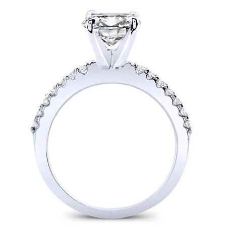 Dahlia Cushion Moissanite Bridal Set whitegold