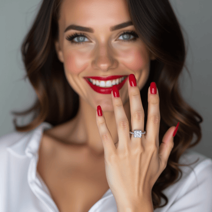 Dahlia - Cushion Moissanite Engagement Ring