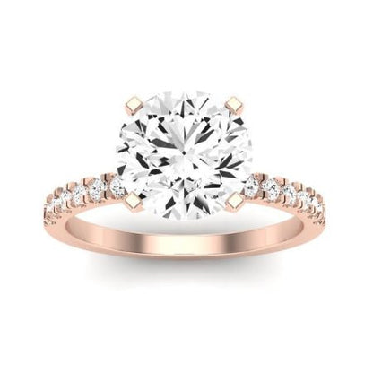 Dahlia Diamond Matching Band Only (engagement Ring Not Included) For Ring With Round Center rosegold