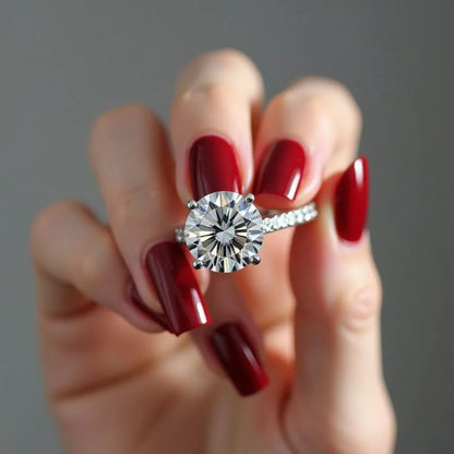 Dahlia - Round Diamond Engagement Ring (Clarity Enhanced)