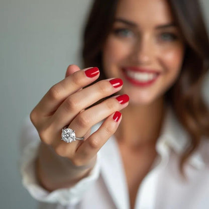 Dahlia - Round Diamond Engagement Ring (Clarity Enhanced)