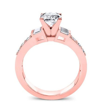 Daisy Cushion Diamond Engagement Ring (Lab Grown Igi Cert) rosegold