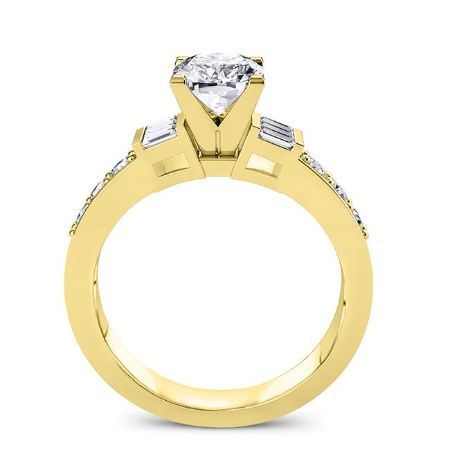 Daisy Cushion Moissanite Bridal Set yellowgold