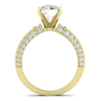 Daphne Diamond Matching Band Only (does Not Include Engagement Ring) For Ring With Round Center yellowgold