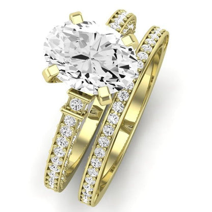 Daphne Oval Diamond Bridal Set (Lab Grown Igi Cert) yellowgold